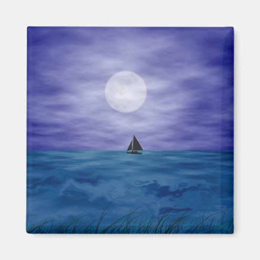 Segeln unter dem Mond Magnet (Vorne)