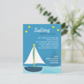 Segeln unter Sternen Einladung (Stehend Vorderseite)