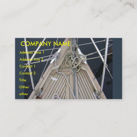 Segeln Visitenkarte (Vorderseite)