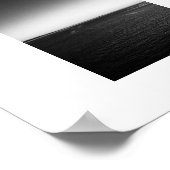 Segeln vom Hafen Sunset Black and White Poster (Ecke)