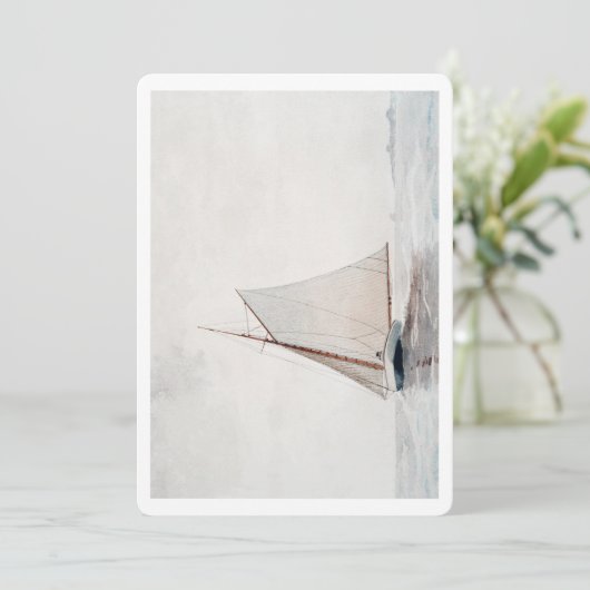 Segeln von Gloucester (ca. 1880) von Winslow Homer Einladung (Stehend Vorderseite)