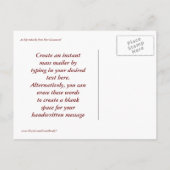 Segeln von Hafen Canaveral Postkarte (Rückseite)