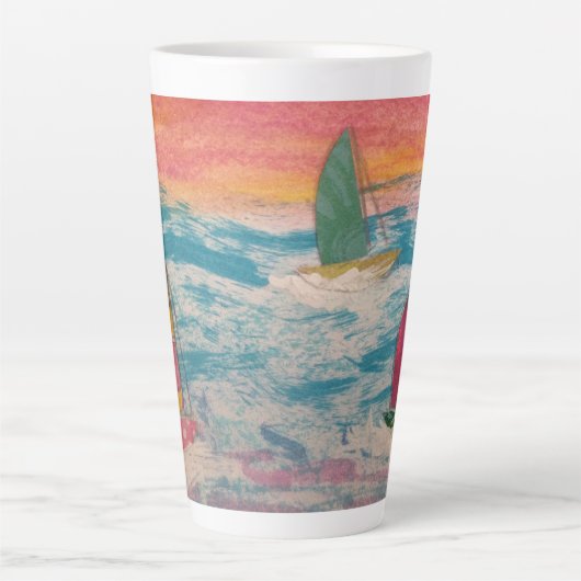 Segeln von Orange Skies Milchtasse (Vorderseite)