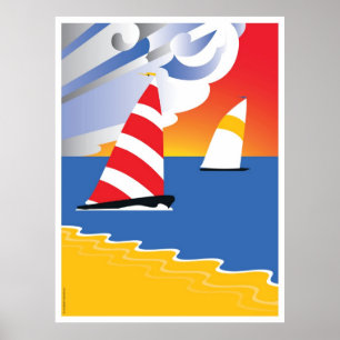 Segeln vor dem Wind Poster