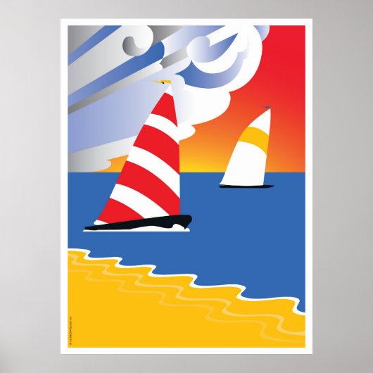 Segeln vor dem Wind Poster (Vorne)