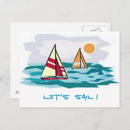 Segeln wir! Postkarte (Vorne/Hinten)