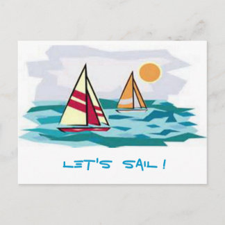 Segeln wir! Postkarte