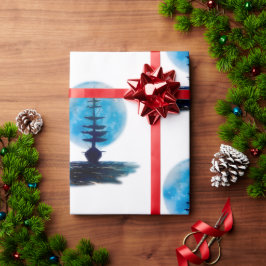 Segeln zum Mond Geschenkpapier