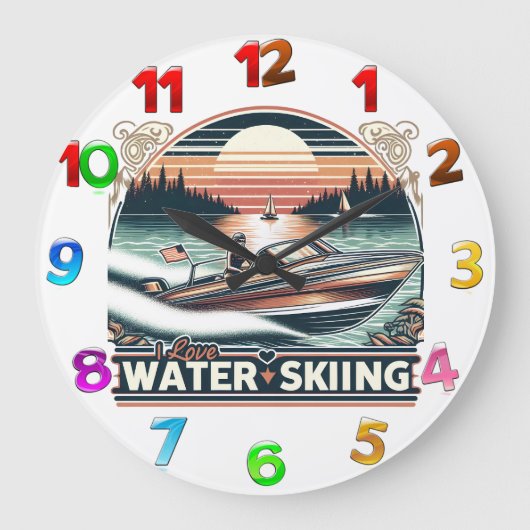 Segelnähe: Mannschaftslenkboot über den See Große Wanduhr (Vorderseite)