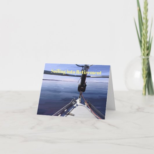 "Segelnd in Ruhestand" Segel-Boot Karte (Vorderseite)