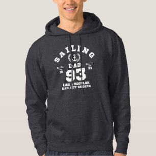 Segelnder Papa Lustiges Bootfahren Gegründet 1993 Hoodie