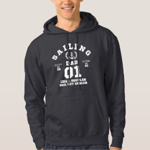 Segelnder Papa Lustiges Bootfahren Gegründet 2001 Hoodie