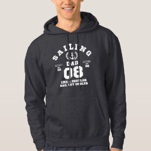 Segelnder Papa Lustiges Bootfahren Gegründet 2008 Hoodie