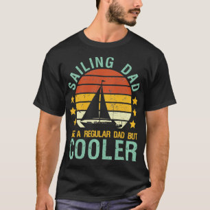 Segelnder Papa Segelboot Kapitän Matrose Lustiger T-Shirt