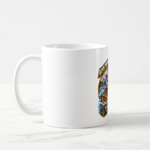 Segelnder Waschbär und außerirdische nautische Abe Kaffeetasse