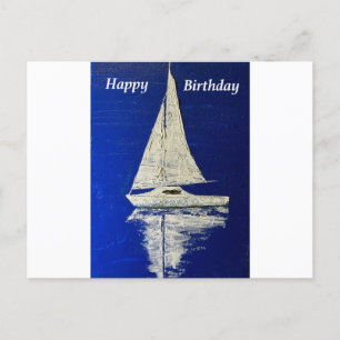 Segelndes Herzlichen Glückwunsch zum Geburtstag  Postkarte