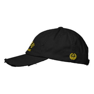 Segelnkapitän mit Ankermotiv Bestickte Baseballkappe