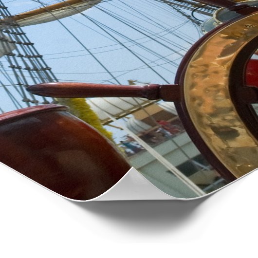 Segelrad und Rigging Poster (Ecke)