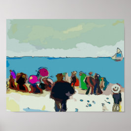 Segelrennen Abstrakt Poster