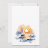 Segelrente Party Einladungen segeln weg (Rückseite)