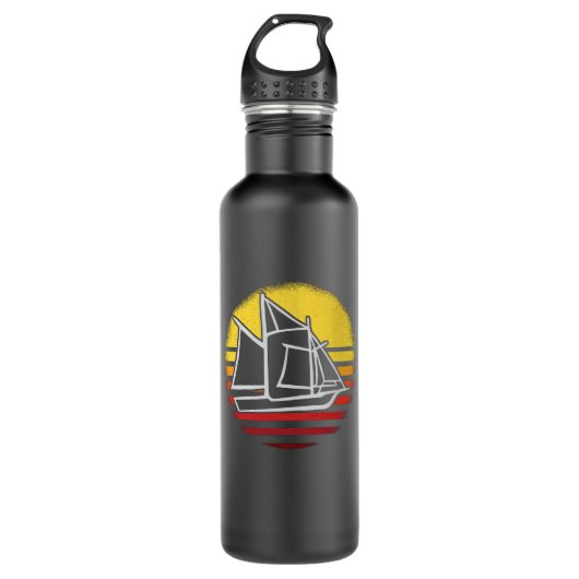 Segelreportgeschäft Vintag Edelstahlflasche (Vorderseite)