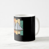 Segelreportgeschäft Vintag Kaffeetasse (VorderseiteRechts)