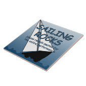 Segelrocks Funny bleibt sitzen Kopf Tile Fliese (Seite)