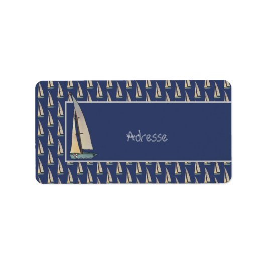 Segelschiff adressikleber adressaufkleber (Vorne)