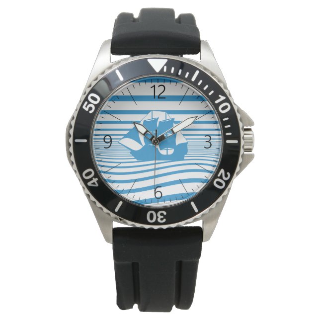 Segelschiff Armbanduhr (Vorderseite)