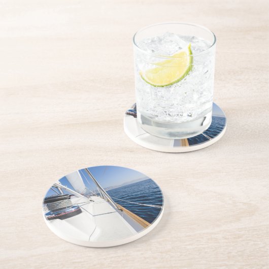 Segelschiff auf dem Meer surfen Getränkeuntersetzer (Seite)