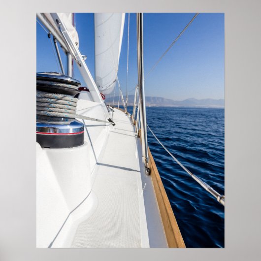 Segelschiff auf dem Meer surfen Poster (Vorne)