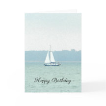 Segelschiff auf dem Solent Geburtstagskarte