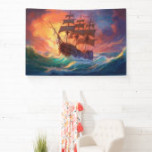 Segelschiff auf einem Sturmmeer Banner (InSitu)