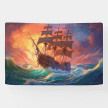 Segelschiff auf einem Sturmmeer