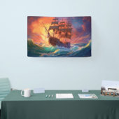 Segelschiff auf einem Sturmmeer Banner (Messe)