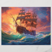 Segelschiff auf einem Sturmmeer Flyer (Vorne)