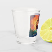 Segelschiff auf einem Sturmmeer Schnapsglas (Links)