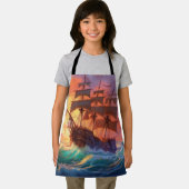 Segelschiff auf einem Sturmmeer Schürze (Insitu)