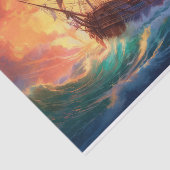 Segelschiff auf einem Sturmmeer Seidenpapier (Ausschnitt)