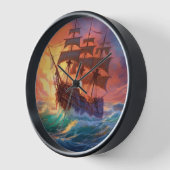 Segelschiff auf einem Sturmmeer Uhr (Winkel)