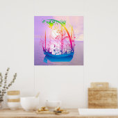 Segelschiff bei Morgendämmerung Poster (Küche)