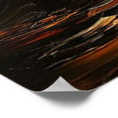 Segelschiff bei Sunset mit Golden Sky Poster (Ecke)