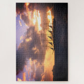 Segelschiff bei Sunset Puzzle (Vertikal)