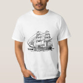 Segelschiff (Brig) T-Shirt (Vorderseite)