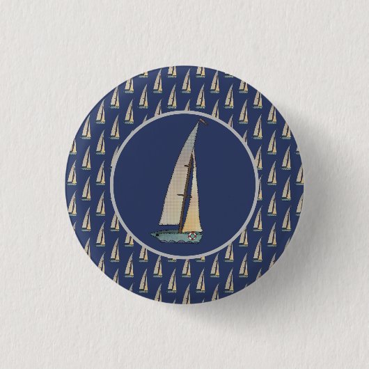 Segelschiff Button (Vorderseite)