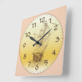Segelschiff der alten Zeit Quadratische Wanduhr (Winkel)