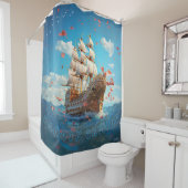 Segelschiff Duschvorhang (Beispiel)