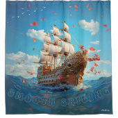 Segelschiff Duschvorhang (Vorderseite)