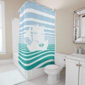 Segelschiff Duschvorhang (Beispiel)