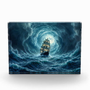 Segelschiff epischen Sturm dunkle Fantasie Dekorat Fotoblock